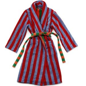 DUSEN DUSEN Striped Bathrobe NWOT XS